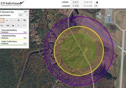 UN SaferGuard quantity-distance map